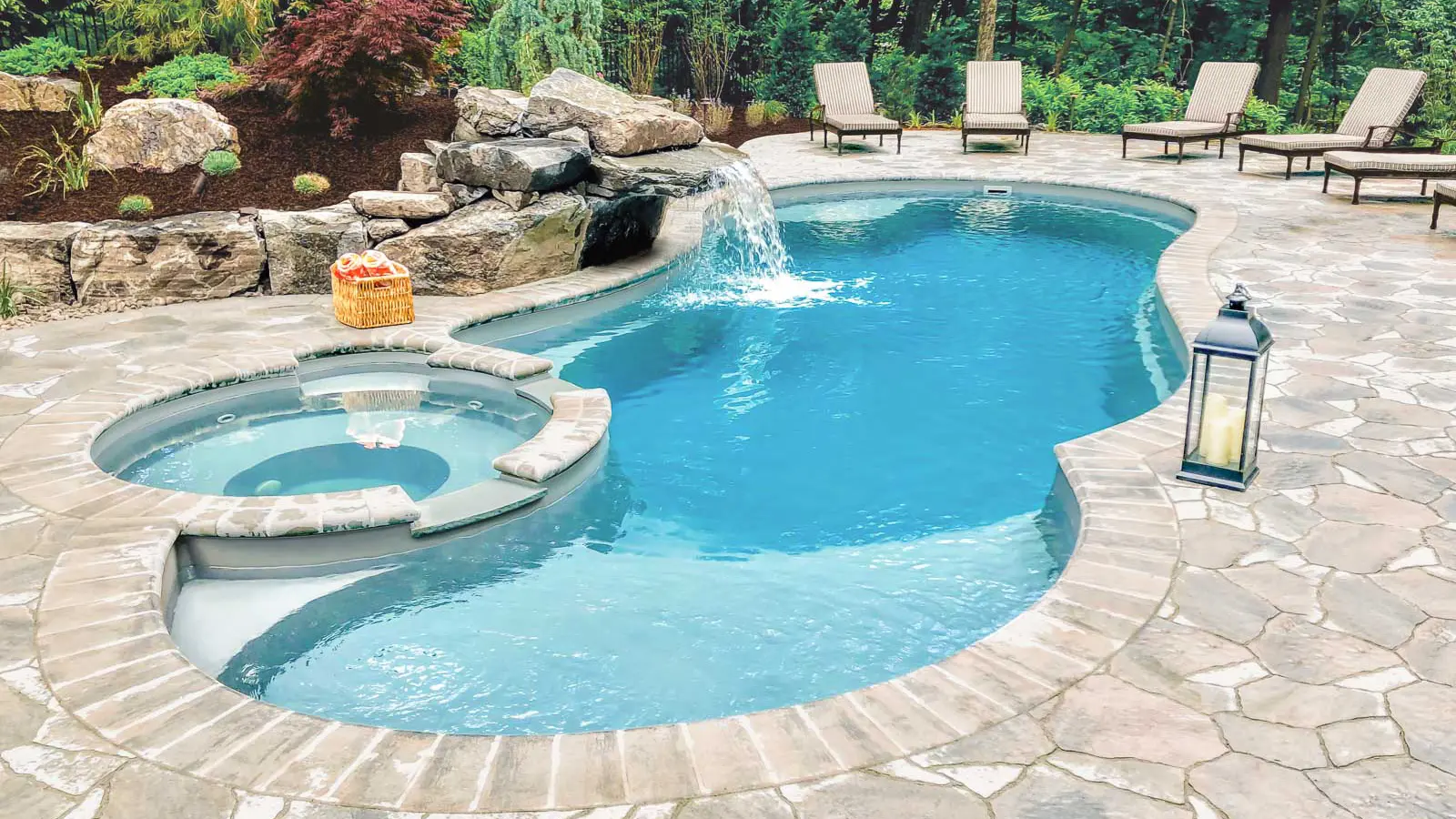 Leisure-Pools-Allure-Fiberglass-Pool-Shape The Allure™, a fiberglass pool design manufactured by Leisure Pools