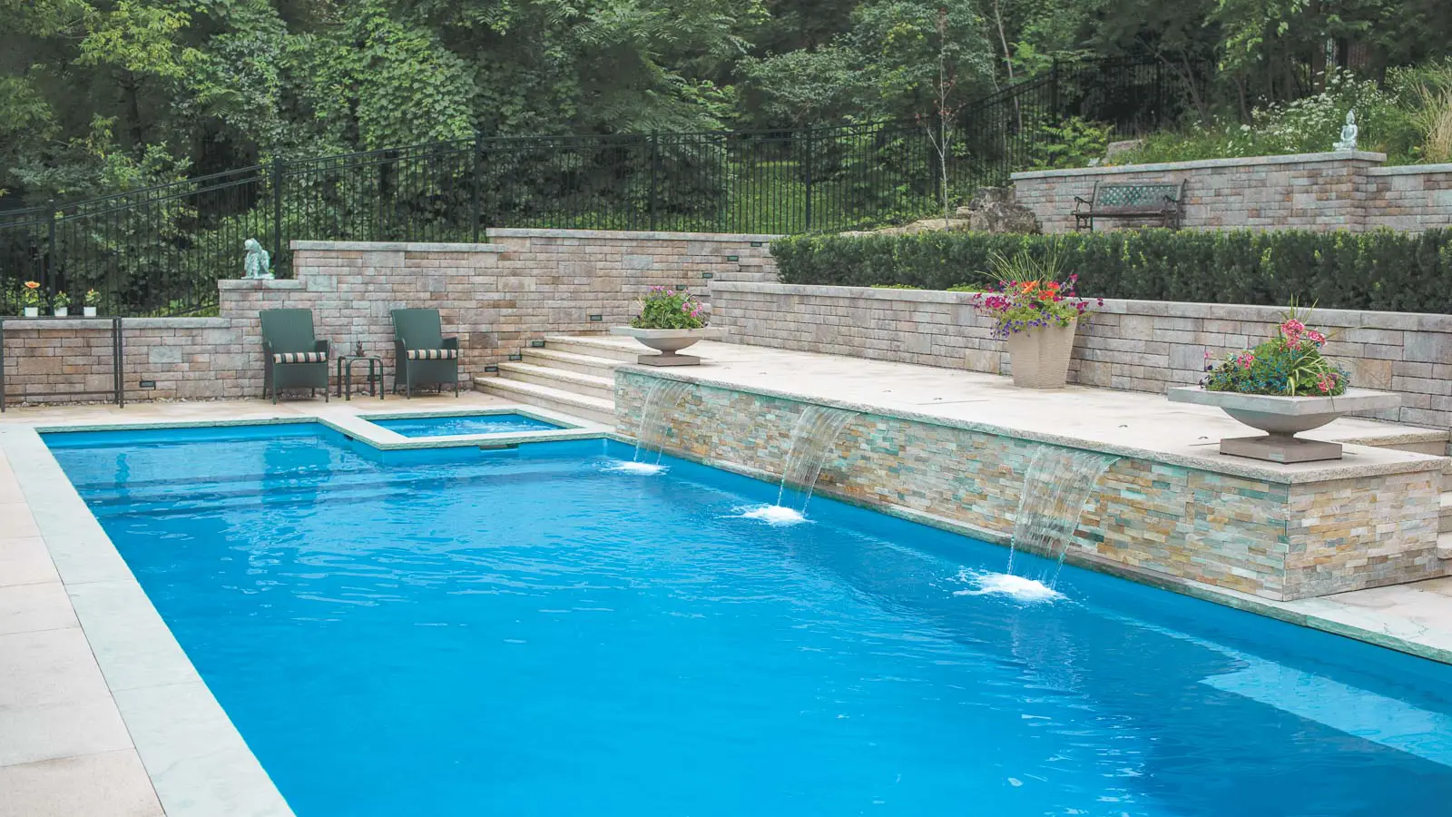 Leisure-Pools-Ultimate-Fiberglass-Pool-Shape The Ultimate™, a fiberglass pool design manufactured by Leisure Pools