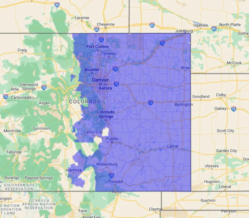 northern-colorado-pools-service-area Service area of Leisure Pools Front Range